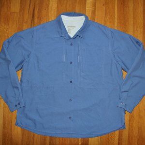 Vintage Royal Robbins Button Front Travel Hiking Shirt Womens XL